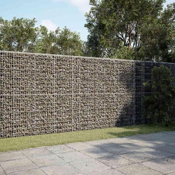 vidaXL Gabion met 3,5 mm Draad en 5x10 cm Mesh 1050x20x200, Verzenden, Nieuw, IJzer