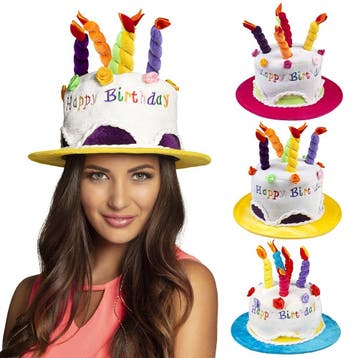 Verjaardagshoed Taart Happy Birthday, Ophalen of Verzenden, Nieuw