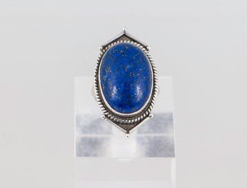 Zilver - Ring - Lapis Lazuly