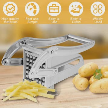 RVS Frietjes Snijder & Groentesnijder - Handmatige Aardappel, Verzenden, Nieuw in verpakking