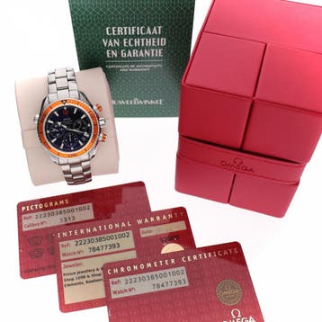 Omega Seamaster Planet Ocean 37,5mm 222.30.38.50.01.002;..., Ophalen of Verzenden, Zo goed als nieuw, Staal, Overige merken