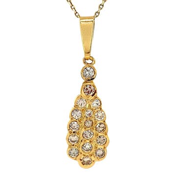 Gouden hanger met diamant 20 krt, Ophalen of Verzenden, Nieuw