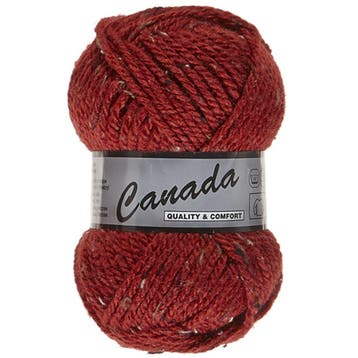 Lammy Yarns Canada Tweed - 440 Donkerrood - Wol-Acrylgaren, Ophalen of Verzenden, Nieuw