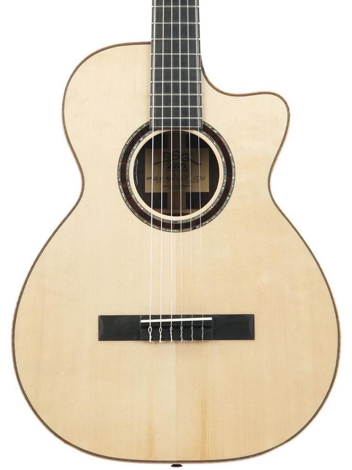 BSG OM32CF Nylon Spruce Madagascar Rosewood (Instrument), Muziek en Instrumenten, Snaarinstrumenten | Gitaren | Akoestisch, Western- of Steelstringgitaar