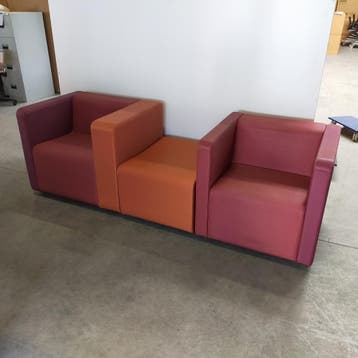 Ahrend Silverguard Loungebank loungestoel modules - 74x77x76, Huis en Inrichting, Banken | Bankstellen, Ophalen of Verzenden, Nieuw