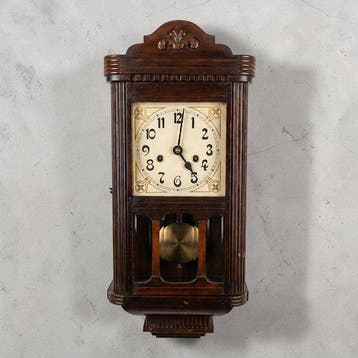 Wandklok - Hout - 1910-1920, Antiek en Kunst