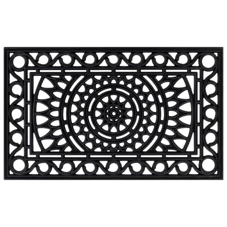 vidaXL Deurmat rechthoekig 45x75 cm rubber, Tuin en Terras, Deurmatten, Nieuw, Verzenden
