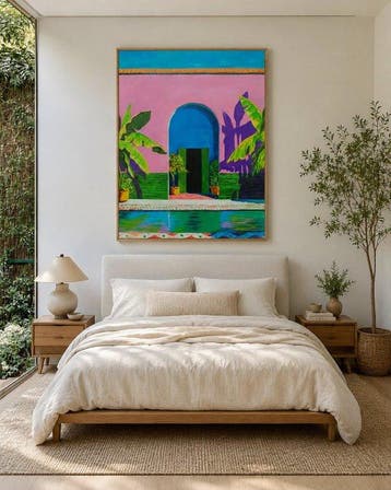 Mar Legón - Pink Stucco Wall - XL, Antiek en Kunst