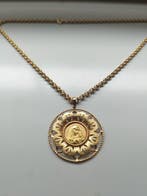 Ketting met hanger - 18 karaat Geel goud - vintage- Maagd