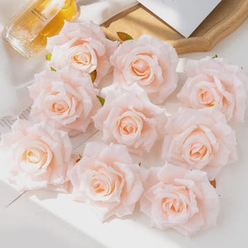 100x Kunst Rozen Hoofden 10cm - Decoratie voor Bruiloft, Ker, Verzenden, Nieuw