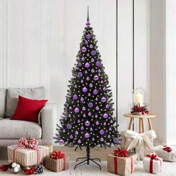 vidaXL Kerstboom Zwart 180 cm PVC, Verzenden, Nieuw