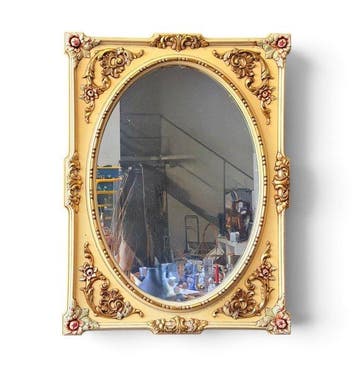 Spiegel- Reliefs met guirlanden - Composiet, Antiek en Kunst, Curiosa en Brocante