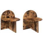 vidaXL Nachtkastje 2 pcs Gerookt eiken 40 x 35,5 x 45,5 cm, Minder dan 45 cm, Verzenden, Nieuw, Minder dan 55 cm