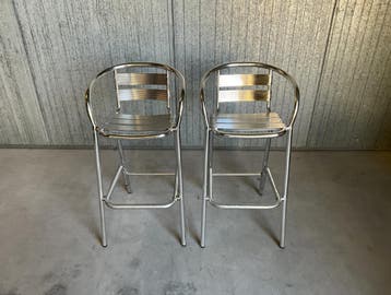 Aluminium Barkrukken – 27 stuks beschikbaar, Ophalen of Verzenden, Gebruikt, Meubilair