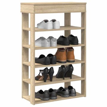 vidaXL Schoenenrek 60x30x98 cm bewerkt hout sonoma, Verzenden, Nieuw