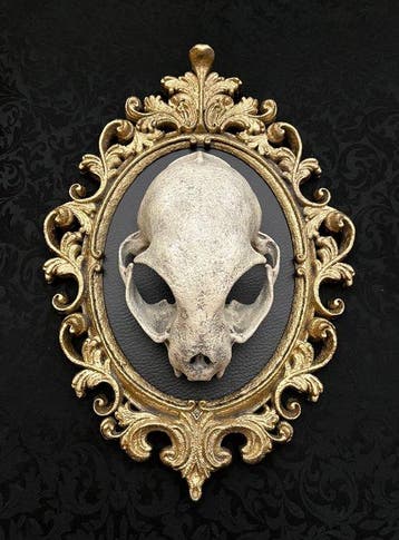 WT Horror Art - WT Horror Art - sculptuur, Gothic Skull Cat