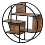 Wandrek Mangohout Bowi Rond 80 cm, Huis en Inrichting, Kasten | Wandmeubels, Verzenden, Nieuw, Overige houtsoorten