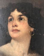 Gyula Éder (1875-1945) - Muse Jolánka. Portrait of the