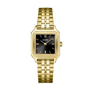 Cluse Gracieuse Petite Horloge Goudkleurig Zwart - Gebruikt, Ophalen of Verzenden, Nieuw