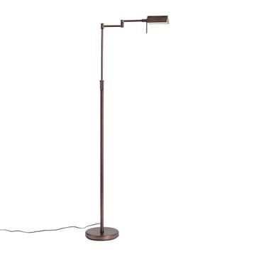 Design vloerlamp donker brons incl. LED met touch dimmer -, Verzenden, Nieuw, Modern