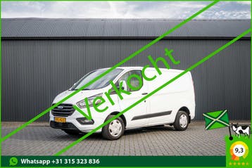 Ford Transit Custom L1H1 | 3-Zits | 130 PK | Camera | Cruise, Stof, Gebruikt, Wit, Ford
