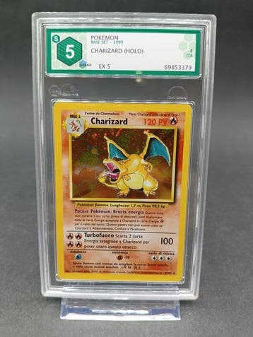Wizards of The Coast Pokémon 1999 Charizard Holo #4/102 Base, Nieuw