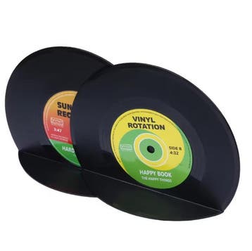 Retro Vinyl Boekensteunen Set van 2 – LP Boeksteunen Decorat, Verzenden, Nieuw