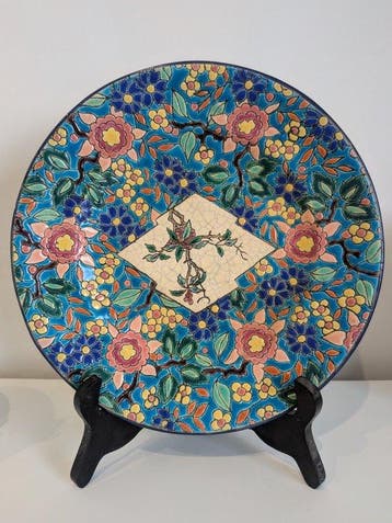 Longwy - Bord - Porselein - Art Deco Cloisonné Enamel