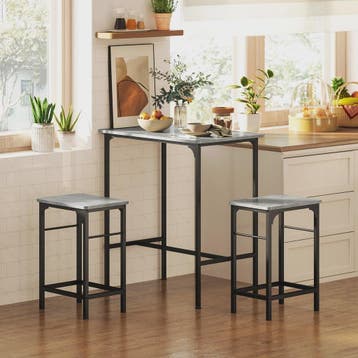HOMCOM Bartafel Set met 2 Barkrukken - Keuken, Eetkamer, Woo, Verzenden, Nieuw