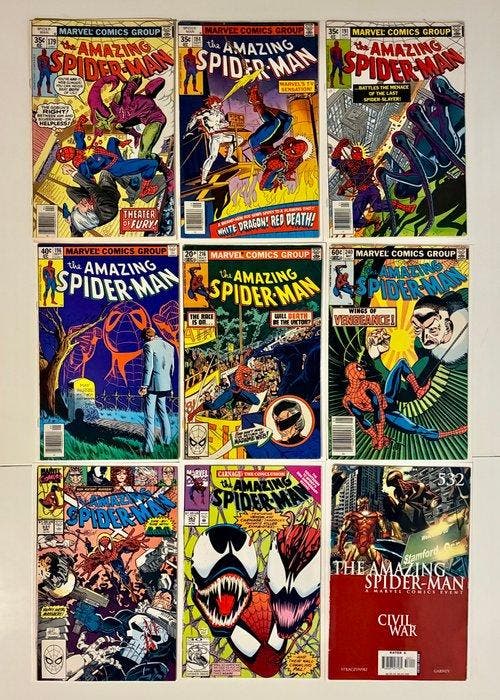 The Amazing Spider-Man #179 #184 #191 #196 #216 #240 #331, Boeken, Strips | Comics
