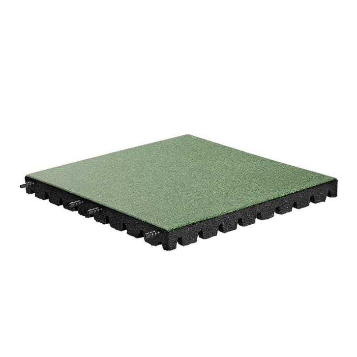 Rubber tegel met pen- en gat verbinding EPDM - Groen - 50x50, Tuin en Terras, Tegels en Klinkers, Verzenden