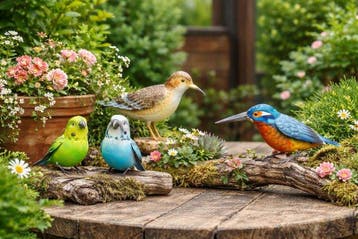 Vogelhuisje (4) - Metaal - handmade metalen vogels