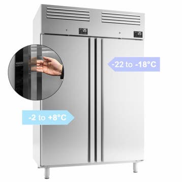 GGM Gastro | Koel-vriescombinatie rvs - GN 2/1 - 1220L - |, Verzenden
