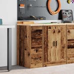 vidaXL Garagekast 30x51x85 cm massief grenenhout oud hout, Verzenden, Nieuw