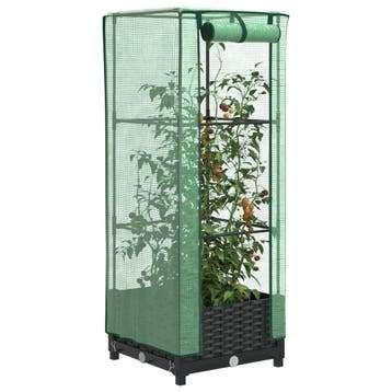vidaXL Plantenbak verhoogd met kashoes 40x40x123 cm, Verzenden, Nieuw, Kunststof