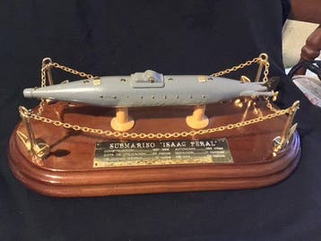 Museo Naval - Maquette - Submarino Isaac Peral - Metaal,, Nieuw