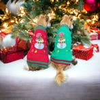 Honden Kersttrui rood met sneeuwman (kerstmis, Kerstmis), Ophalen of Verzenden, Nieuw, Hondenvest
