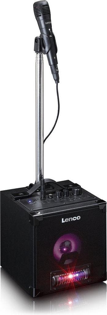 Karaoke set voor volwassenen - 1 Microfoon - Zwart - Lenco, Verzenden, Zo goed als nieuw