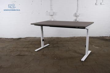 Handmatig verstelbaar bureau Logan eiken wit frame, Overige typen, Gebruikt, Verzenden, Overige merken