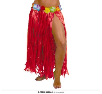 Rode Tropical Sliertjes Rok met Bloemen 75cm, Kleding | Dames, Ophalen of Verzenden, Nieuw