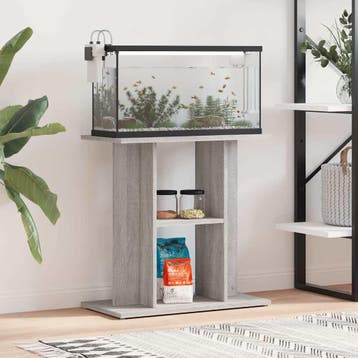vidaXL Aquariumstandaard Sonoma Grijs 60x30x60 cm Bewerkt, Verzenden, Nieuw