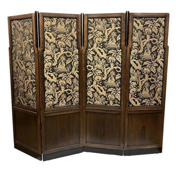 Kamerscherm - Chinoiserie-jacquard - Art Deco kamerscherm
