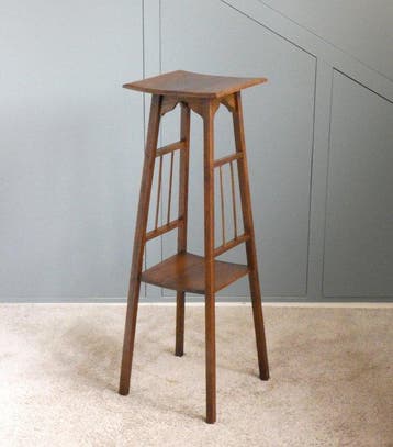Plantentafel - Antieke Hoge Bijzettafel - Eikenhout