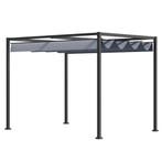 Pergola 4x3m Tuinpaviljoen, Terrasoverkapping Van Staal, Tui, Verzenden