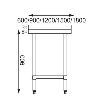 Demontabele RVS / Inox werktafel met achteropstand – 700 mm, Ophalen of Verzenden