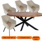 Combi deal: Tafel + Luxe armstoelen vanaf €485 per set, Huis en Inrichting, Ophalen of Verzenden, Nieuw, 4 tot 6 stoelen