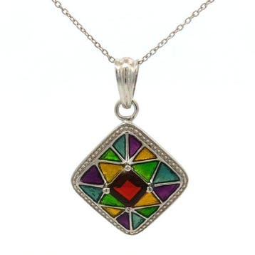 Zonder minimumprijs - Hanger Zilver - 1.25ct. tw. Granaat -