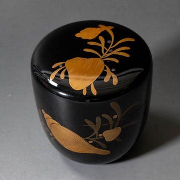[ Gratis verzending ] Zwarte lak Natsume theebakje met