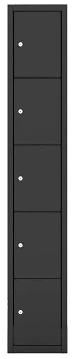 Nieuw Lockerkast Dark 5-deurs - 1 Kolom HHV, Ophalen of Verzenden, Nieuw