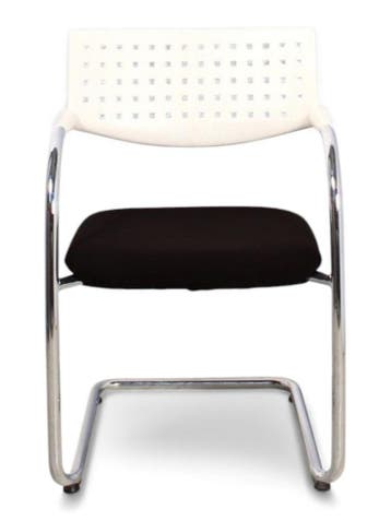 Vitra Visavis vergaderstoel, zwart-wit met chrome, Ophalen of Verzenden, Nieuw, Zwart